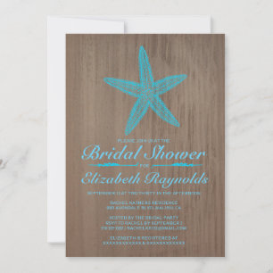 Invitations de douches nuptiales à l'étoile de mer