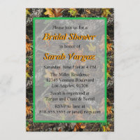 Invitations de douches nuptiales Camo