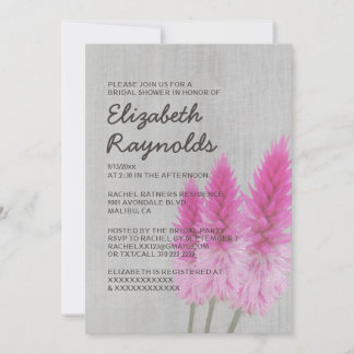 Invitations de douches nuptiales Celosia Vintages