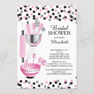 Invitations de douches nuptiales Confetti