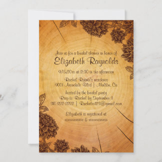 Invitations de douches nuptiales de l'Arbre Vintag