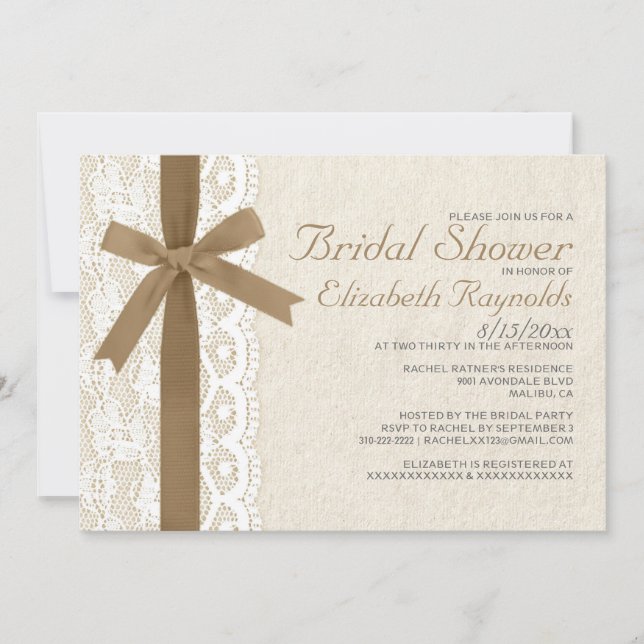 Invitations de douches nuptiales de race et de den (Devant)