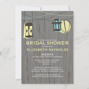 Invitations de douches nuptiales des Lanternes rus