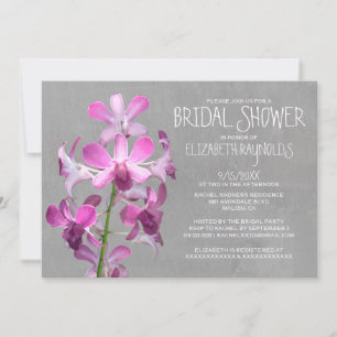 Invitations de douches nuptiales des orchidées