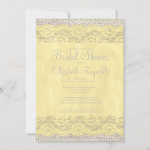Invitations de douches nuptiales en dentelle rouge