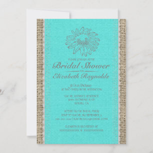 Invitations de douches nuptiales en dentelle Vinta