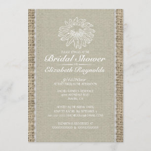 Invitations de douches nuptiales en dentelle Vinta