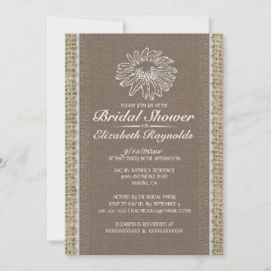Invitations de douches nuptiales en dentelle Vinta