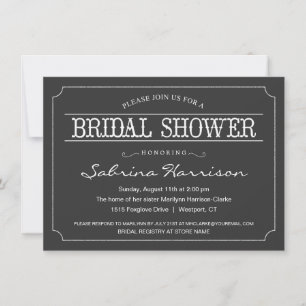Invitations de douches nuptiales en tableau noir V