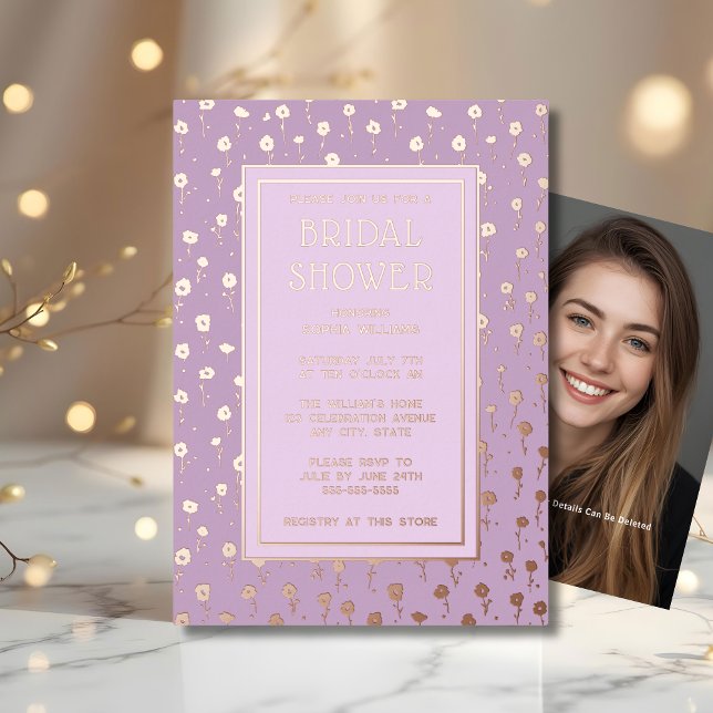 Invitations de douches nuptiales Huile de lavande  (Créateur téléchargé)