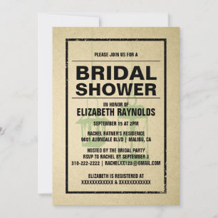Invitations de douches nuptiales légères Russe