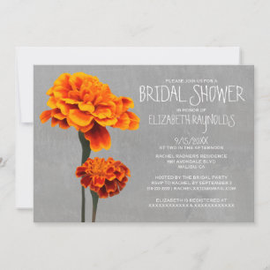 Invitations de douches nuptiales Marigolds