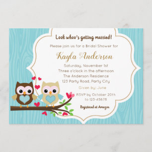 Invitations de douches nuptiales (or bleu) avec Ch