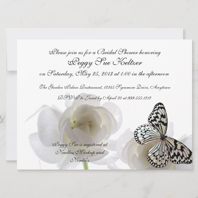 Invitations de douches nuptiales personnalisées à  (Devant)