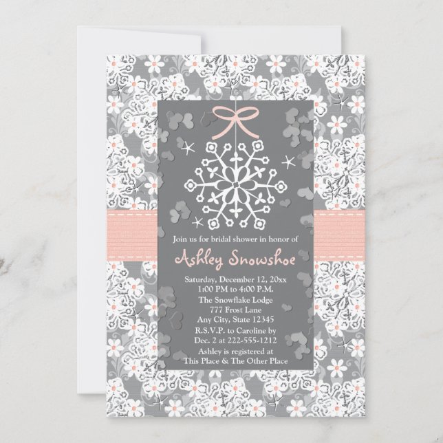 Invitations de douches nuptiales pour les flambeau (Devant)