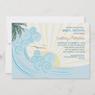 Invitations de douches nuptiales pour les palmiers