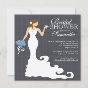 Invitations de douches nuptiales pour mariées mode