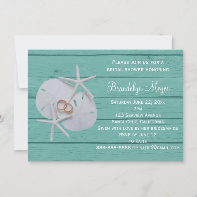 Invitations de douches nuptiales pour poisson de m (Devant)