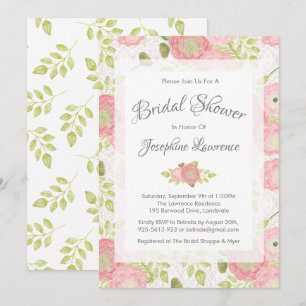 Invitations de douches nuptiales Ranunculus & Lace
