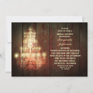 invitations de douches nuptiales rustiques du lust