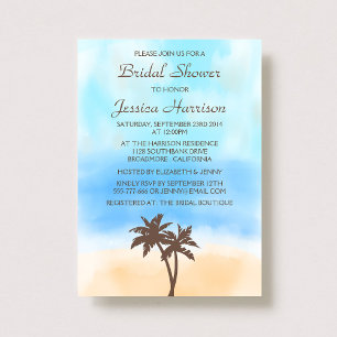 Invitations de douches nuptiales Tropical Beach Pa