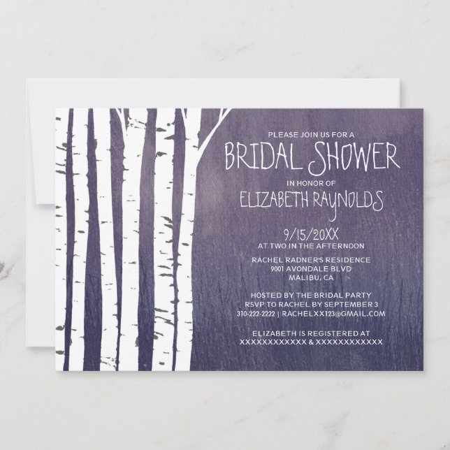 Invitations de douches nuptiales Vintages (Devant)