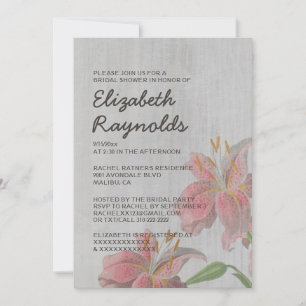 Invitations de douches nuptiales Vintages Oriental