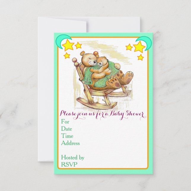 Invitations de douches pour bébés (Devant)