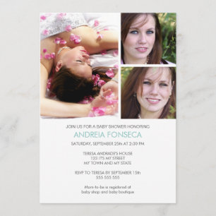 Invitations de douches pour bébés avec photos pers