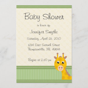 Invitations de douches pour bébés en Girafe