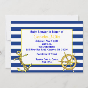 Invitations de douches pour bébés nautiques