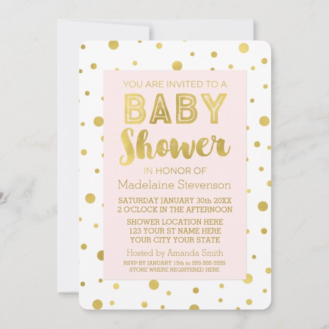 Invitations de douches pour bébés roses et bleues  (Dos)
