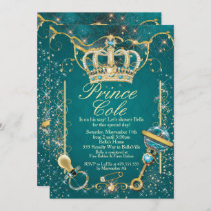 Invitations de douches pour bébés Royal Prince