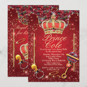 Invitations de douches pour bébés Royal Prince