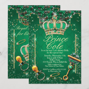 Invitations de douches pour bébés Royal Prince