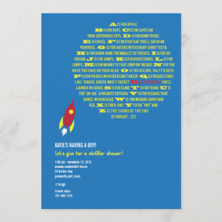 Invitations de douches Stellar Rocket