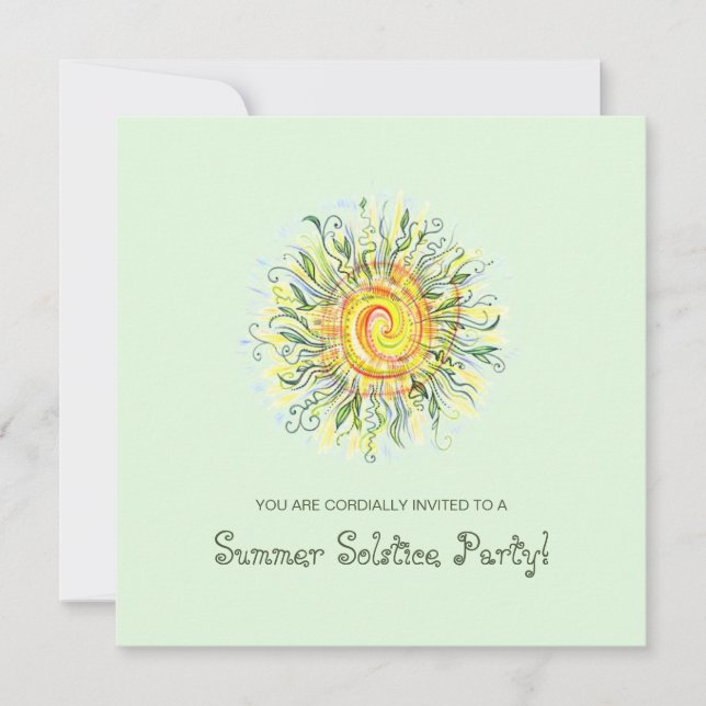 Invitations de festival/partie de solstice d'été (Devant)