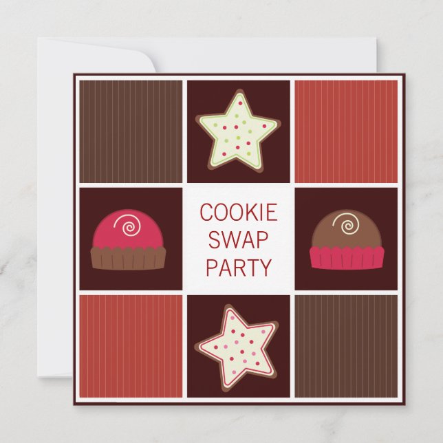 Invitations de fête annuelle de l'échange de cooki (Devant)