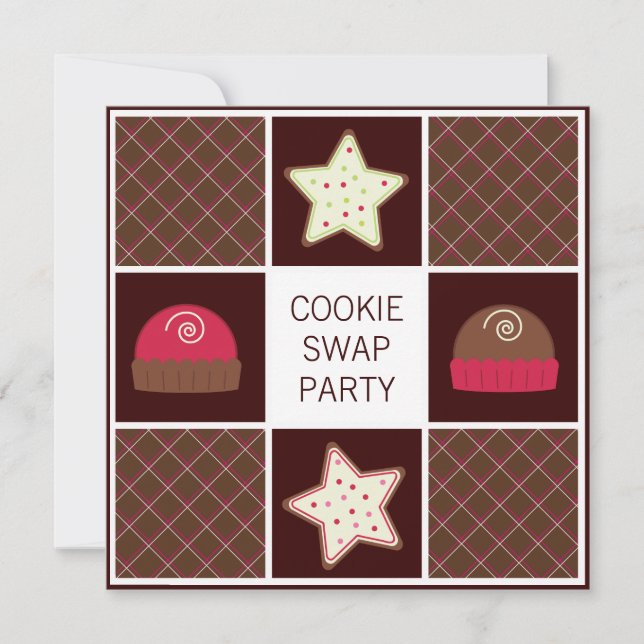 Invitations de fête annuelle de l'échange de cooki (Devant)