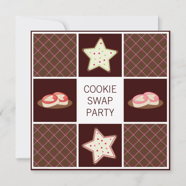 Invitations de fête annuelle de l'échange de cooki (Devant)