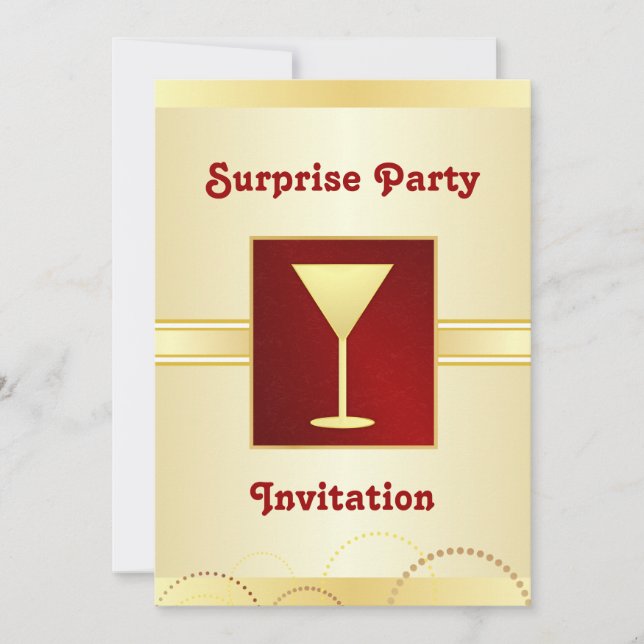 Invitations de fête - Champagne (Devant)