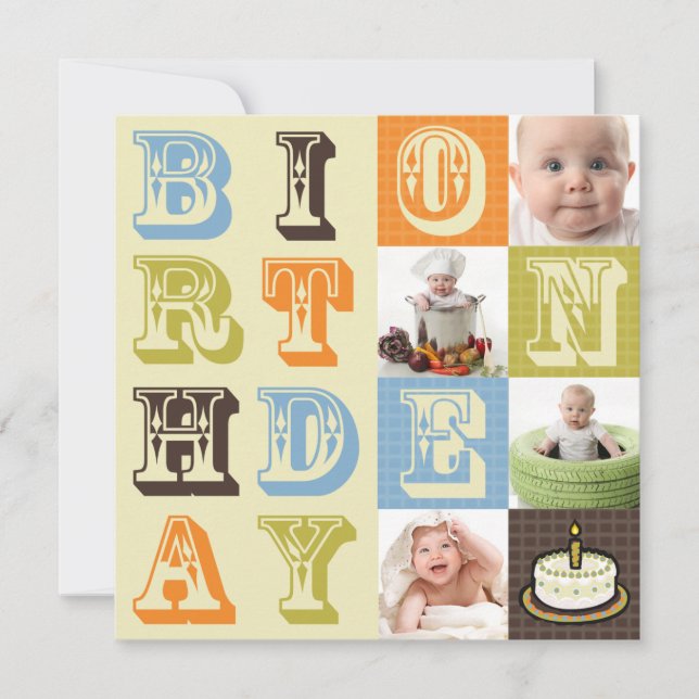Invitations de fête d'anniversaire (Devant)