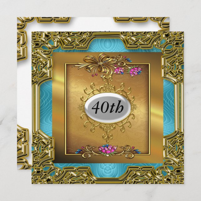 Invitations de fête d'anniversaire (Devant / Derrière)