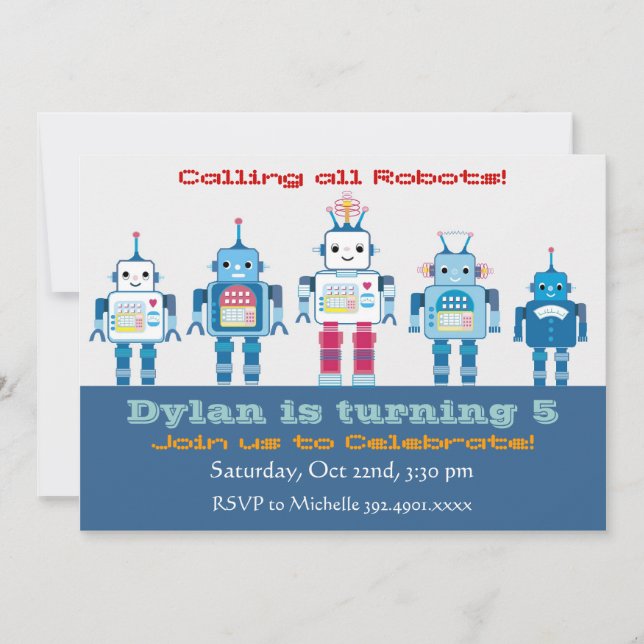 Invitations de fête d'anniversaire (Devant)