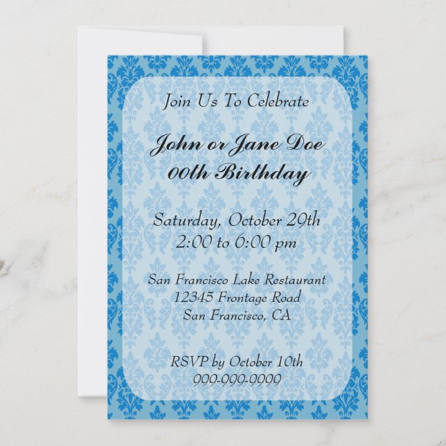 Invitations de fête d'anniversaire (Devant)