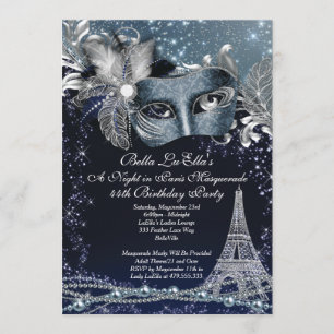 Invitations de fête d'anniversaire à Paris Masquer