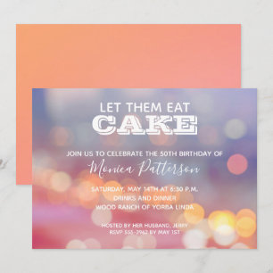 Invitations de fête d'anniversaire colorées