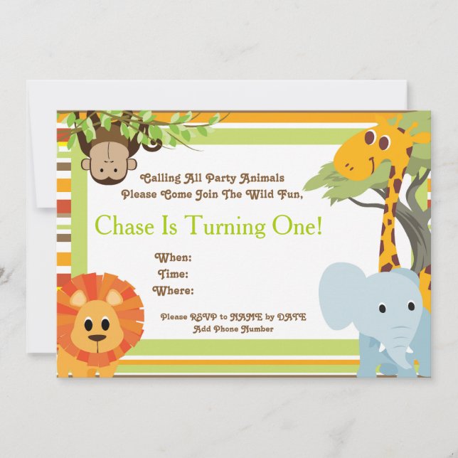 Invitations de fête d'anniversaire de baby shower (Devant)