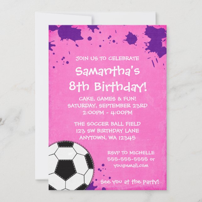 Invitations de fête d'anniversaire de ballon de (Devant)