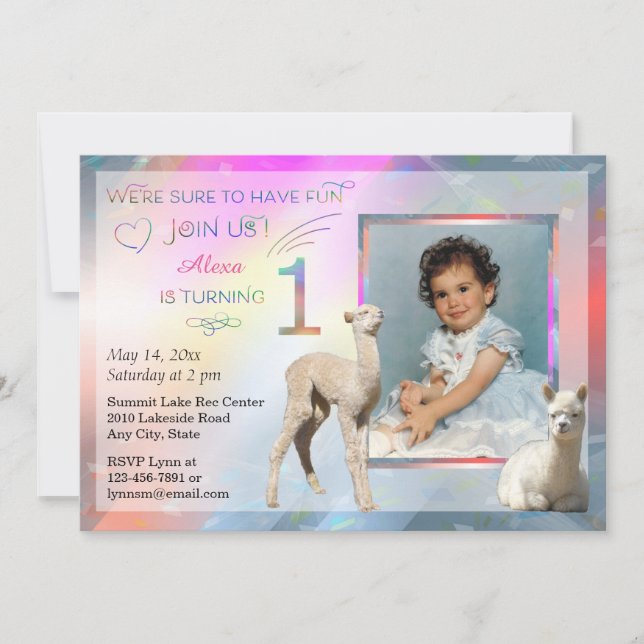 Invitations de fête d'anniversaire de bébé (Devant)